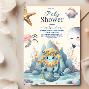 Under the Sea Ocean Animals Baby Shower Invitation