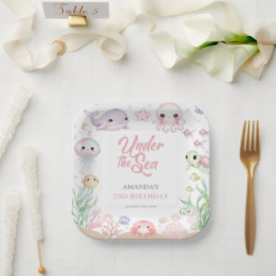Under The Sea Ocean Animals Birthday  Paper Plate