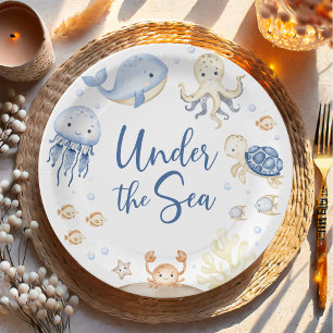 Under the Sea Ocean Animals Birthday Party Paper Plate