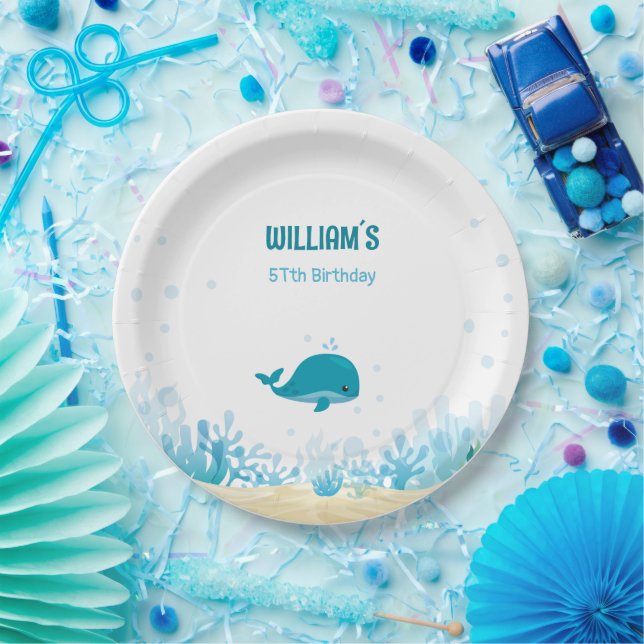 Under The Sea, Ocean Animals, Oneder The Sea Paper Plate (Party)