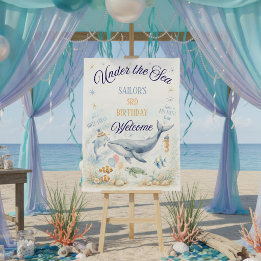 Under the Sea Ocean Animals Whale Birthday Welcome