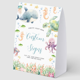 Under the Sea Ocean Baby Shower Custom Sign