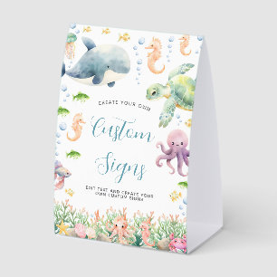 Under the Sea Ocean Baby Shower Custom Sign