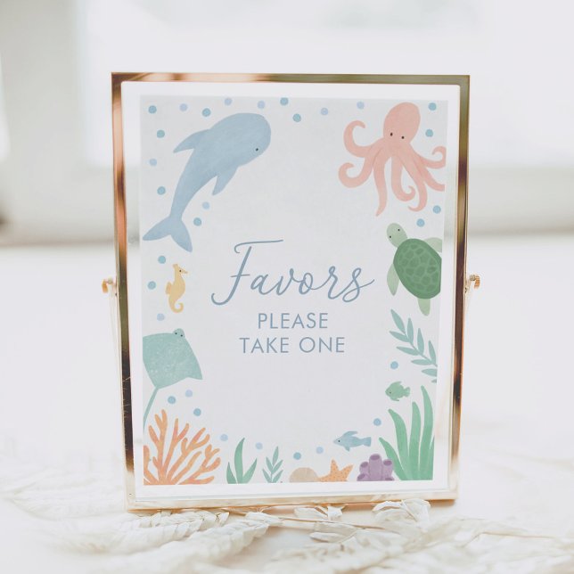 Under the Sea Ocean Baby Shower Favours Sign (Creator Uploaded)