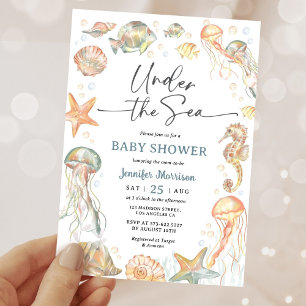 Under The Sea Ocean Baby Shower Gender Neutral Invitation