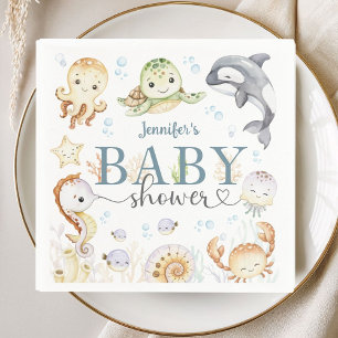 Under The Sea Ocean Baby Shower Gender Neutral Napkin