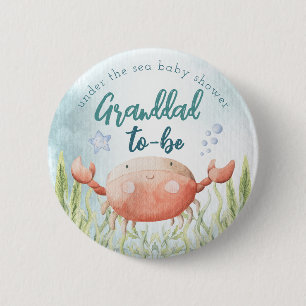 Under The Sea Ocean Baby Shower Grandmom Button