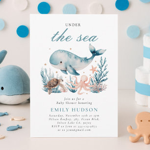 Under The Sea Ocean Baby Shower Invitation