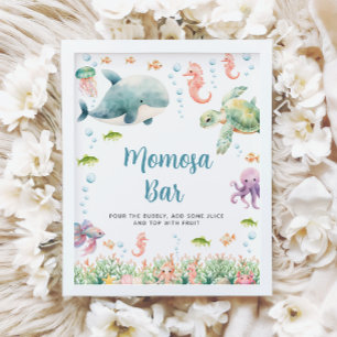 Under the Sea Ocean Baby Shower Momosa Bar Sign