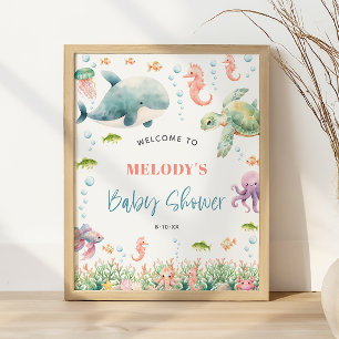 Under the Sea Ocean Baby Shower Welcome Sign