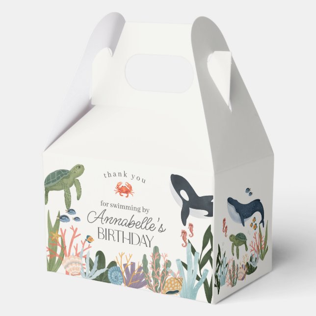 Under the Sea Ocean Birthday Party Favours Favour Box (Front)