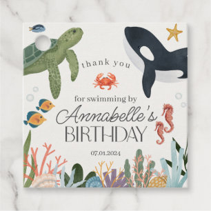Under the Sea Ocean Birthday Party Favours Favour Tags