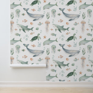 Under the Sea Ocean Boys Nursery Kids Room Wallpaper