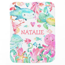 Under the Sea Ocean Cute Baby Girl Personalised