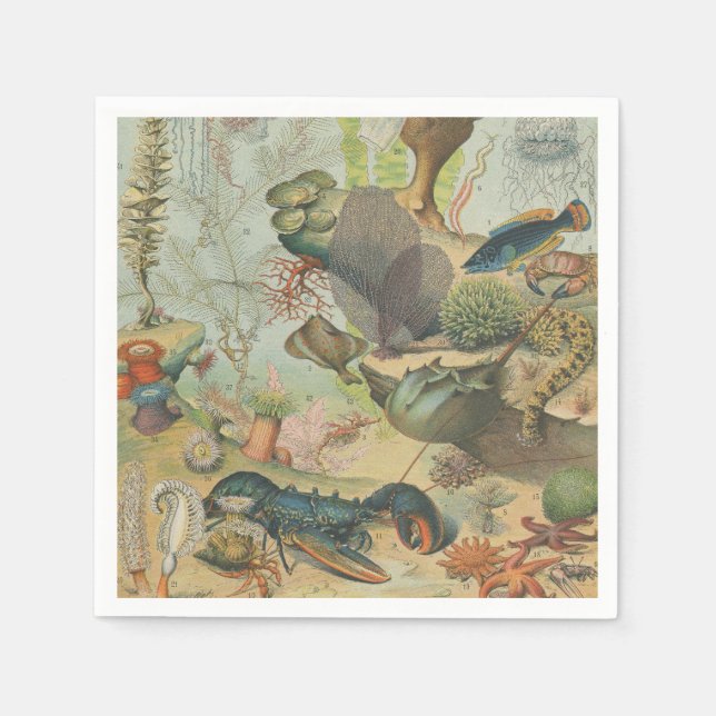 Under the sea Ocean Marine animal party Napkin (Front)