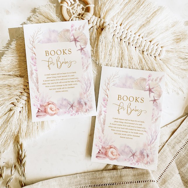 Under the Sea Ocean Mermaid Books for Baby Girl Enclosure Card (Creator Uploaded)