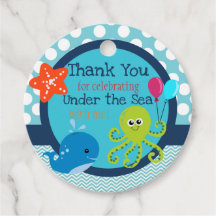 Under the Sea Ocean Party Favour Tags