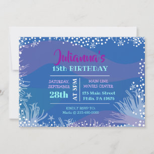 UNDER THE SEA Ocean Pool Birthday Invitation