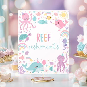 Under The Sea Ocean Reef Reshments Party Poster