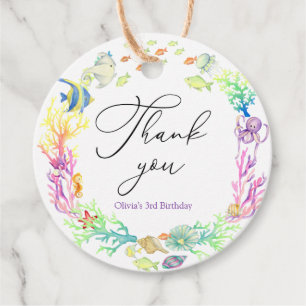 Under the Sea Ocean Thank you Favour Tags