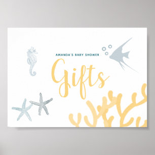 Under the Sea Ocean themed Baby Shower Gifts Sign