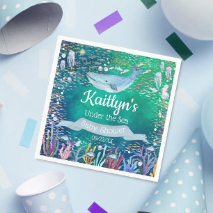 Under The Sea   Ocean Themed Baby Shower Napkin