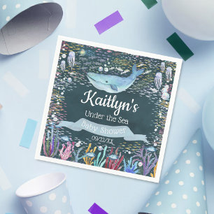 Under The Sea   Ocean Themed Baby Shower Napkin