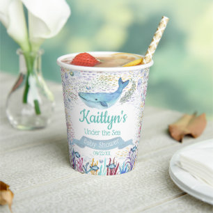 Under The Sea   Ocean Themed Baby Shower Paper Cups