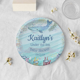 Under The Sea   Ocean Themed Baby Shower Paper Plate