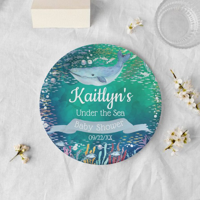 Under The Sea | Ocean Themed Baby Shower Paper Plate (Creator Uploaded)