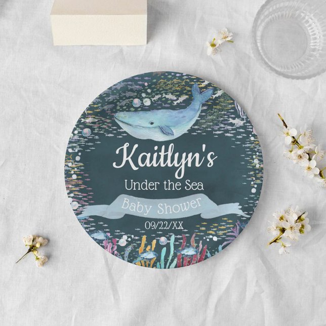 Under The Sea | Ocean Themed Baby Shower Paper Plate (Creator Uploaded)