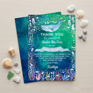 Under The Sea Ocean Themed Baby Shower Thank You Card