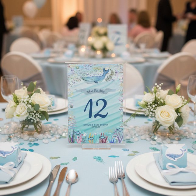 Under The Sea Ocean Themed Party Table Number (Creator Uploaded)