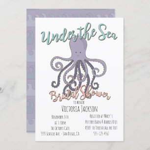 Under the Sea Octopus Bridal Shower Invitation