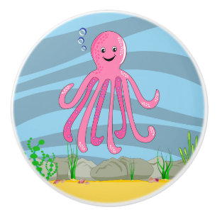 Under the Sea Octopus Ceramic Knob