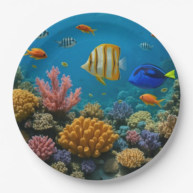 Under the sea Paper Plate (Front)