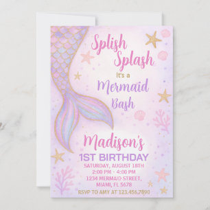 Under the Sea Party Invite for Girls