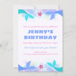 Under the Sea Party Template for Kids Invitation