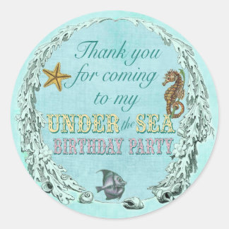 Under the Sea Party Thank You Sticker