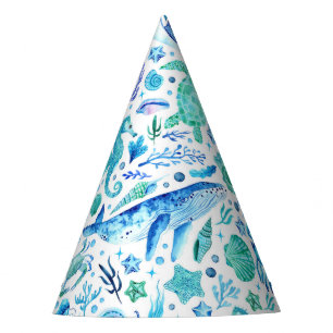 Under the Sea Party Watercolor Party Hat