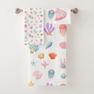 Under The Sea Pattern Bath Towel Set
