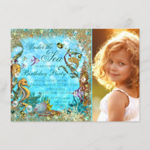 Under the Sea Photo Birthday Party Invitation