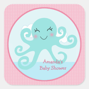 Under the Sea/Pink/Girl Stickers/Envelope Seals