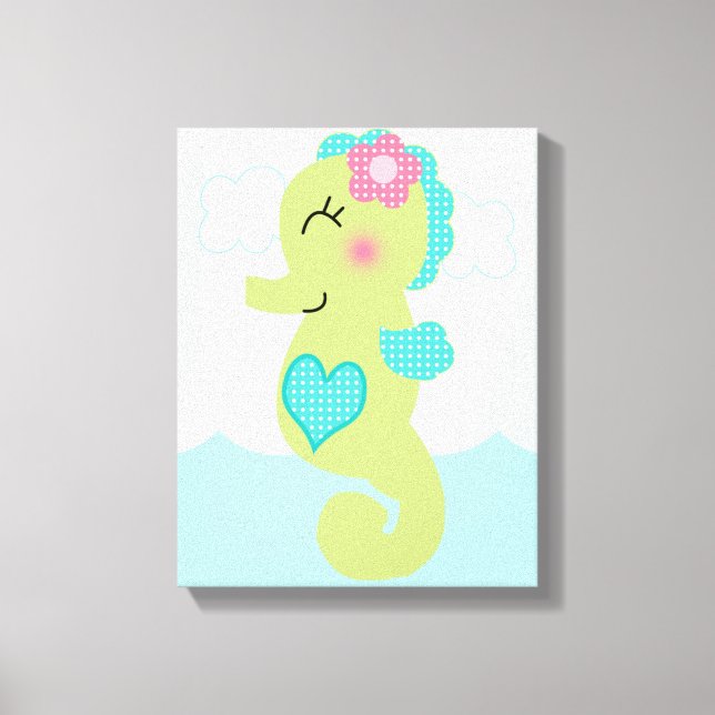 Under the Sea/Pink Whale Canvas Art (Front)