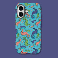 Under the Sea - Playful Seahorse and Shell Pattern