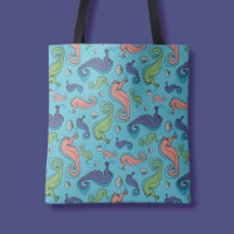 Under the Sea - Playful Seahorse and Shell Pattern