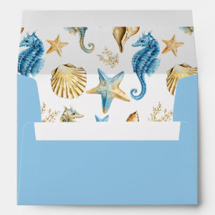 Under the Sea Pre-Printed Return Address 5x7 Envelope