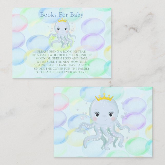 Under The Sea Prince Octopus Boy Books For Baby Business Card (Front/Back)