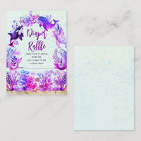 Under the sea purple Diaper raffle baby shower