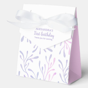 Under The Sea Purple Seaweed Girl 1st Birthday Favour Box